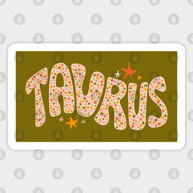 Starry Taurus Magnet by Doodle by Meg